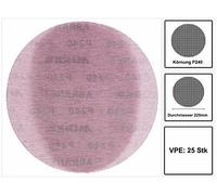 Mirka 5422302525 Abranet Grip P240 De 225 Mm De Diámetro Paquete De 25 Piezas