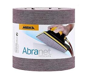 Mirka Abranet rollo lijado 115 mm x 10 m grano P150 cierre adhesivo | Rollo abrasivo con cierre adhesivo ideal para lijar madera barniz masilla plástico compatible con herramientas eléctricas