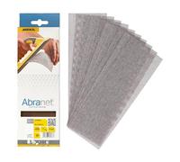 Mirka Abranet tiras de lijado malla 80x230 mm grano P240 10 piezas | Tiras de lijado con cierre adhesivo para lijado sin polvo en madera masilla barniz y plásticos rendimiento duradero