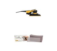 Mirka DEOS II 383 Lijadora orbital 70x198mm 300 W Lijadora de bajas vibraciones + Mirka Abranet malla tiras de lija 70x198 mm cierre adhesivo/grano P120 / 50 uds