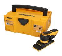Mirka DEOS II 383 lijadora orbital en maletín 70x198mm 300 W lijadora de baja vibración para el lijado sin polvo de madera, tabiquería seca y metal con papel de lija velcro / MID3834044