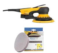 Mirka DEROS II 680 Lijadora orbital aleatoria con aspiración de polvo para lija Ø 150mm / carrera 8,0mm + Mirka Abranet malla discos lijadores Ø 150mm cierre adhesivo/grano P120 / 10 uds