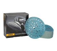 Mirka Galaxy Multifit - Papel de lija de 150 mm, grano 100, 50 discos/paquete, abrasivo de alta calidad para resina epoxi, madera, metal, sin obstrucciones, tecnología de autoafilado, ideal para