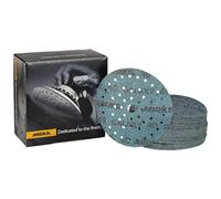 Mirka Galaxy Multifit - Papel de lija de 150 mm, grano 40, 50 discos/paquete, abrasivo de alta calidad para resina epoxi, madera, metal, tecnología sin obstrucciones, autoafilado, ideal para lijadoras