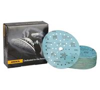 Mirka Galaxy Multifit - Papel de lija de 6 pulgadas (150 mm), grano 400, 50 discos/paquete, abrasivo de alta calidad para resina epoxi, madera, metal, sin obstrucciones, tecnología de autoafilado