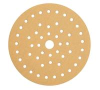 Mirka Gold Multifit - Papel de lija de grano 80 de 6 pulgadas, paquete de 50 discos de lija de 6 pulgadas para lijadora orbital, almohadillas de papel de lija para madera, yeso, metal