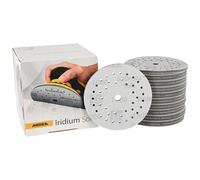 Mirka Iridium Soft discos lijadores Ø 125 mm/grano P1000 / cierre adhesivo Multifit / 20 piezas/abrasivo con base de espuma para lijado preciso en seco, lijado de laca transparente, acabado