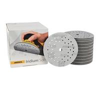 Mirka Iridium Soft discos lijadores Ø 125 mm/grano P600 / cierre adhesivo Multifit / 20 piezas/abrasivo con base de espuma para lijado preciso en seco, lijado de laca transparente, acabado