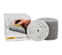 Mirka Iridium Soft discos lijadores Ø 125 mm/grano P800 / cierre adhesivo Multifit / 20 piezas/abrasivo con base de espuma para lijado preciso en seco, lijado de laca transparente, acabado
