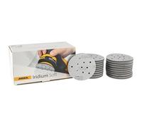 Mirka Iridium Soft discos lijadores Ø 77 mm/grano P500 / cierre adhesivo Multifit / 20 piezas/abrasivo con base de espuma para lijado preciso en seco, lijado de laca transparente, acabado