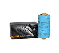 Mirka Papel de lija Galaxy de 5 pulgadas, grano 1000, 100 discos/rollo de eslabones, PSA autoadhesivo, abrasivo de alta calidad para resina epoxi, madera, metal, tecnología sin obstrucciones