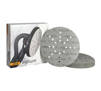 Mirka Papel de lija Iridium Ø 225 mm Grano 80 cierre adhesivo 25 uds | Ideal para lijadoras de pared y techo lijado eficaz de barniz masilla imprimación madera acero y minerales