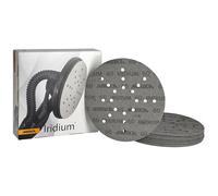 Mirka - papel de lija Iridium Ø 225 mm grano cierre adhesivo 60 | Papel de lija cierre adhesivo 60 grano para lijadoras pared techo barniz masilla imprimación madera acero minerales