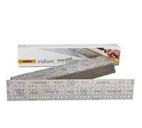 Mirka Papel de lija Iridium 70x400 mm 140 Agujeros grano 400 | Papel de lija premium perforado con cierre adhesivo ideal para lacar, masillar, imprimar y trabajar madera y acero