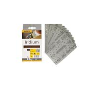 Mirka papel de lija Iridium 81x133mm cierre adhesivo 54 agujeros | Papel de lija premium para lijar laca masilla imprimación madera acero plásticos con cierre adhesivo y 54 agujeros