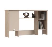 Miroytengo Altillo Estantería para Escritorio Anello 3 Estantes Armario 1 puerta Roble Jackson y Cashmere 138x78x28 cm Light wood - beige - 118.45