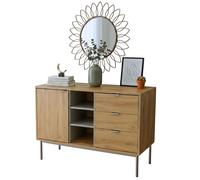 Miroytengo Aparador 3 Cajones, Buffet Salón, Armario Auxiliar Sforza Salón Comedor Roble Natural 120x75x40 cm Light wood
