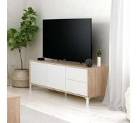 Miroytengo Aparador Salón Comedor Brooklyn Color Roble Canadian y Blanco Artik 154 cm