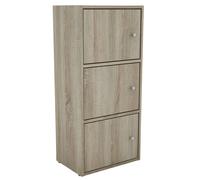 Miroytengo Armario Auxiliar 3 Puertas, Almacenamiento para Salón Comedor Plea 42x92x29 cm Light wood