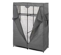 Miroytengo Armario Auxiliar De Tela Con 2 Estantes y Bolsillos Color Gris 110x155 cm Gray -