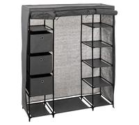 Miroytengo Armario Auxiliar De Tela Con 3 Cajas Color Gris 135x170 cm Grey -