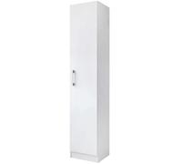 Miroytengo Armario Auxiliar Multiusos Alto Puerta Abatible Color Blanco 35x170 cm Blanco -