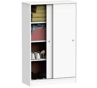 Miroytengo Armario Bajo Auxiliar Tibet Color Blanco Soft 2 Puertas 2 Estantes Almacenaje Mueble 120x74x33 cm Blanco -