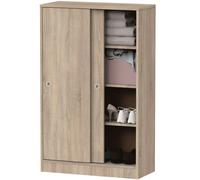 Miroytengo Armario Bajo Auxiliar Turín 2 Puertas 3 Estantes Cambrian Multiusos Almacenaje Mueble 120x74x33 cm Madera Claro -