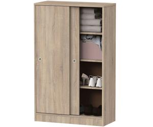 Miroytengo Armario Bajo Auxiliar Turín 2 Puertas 3 Estantes Cambrian Multiusos Almacenaje Mueble 120x74x33 cm Madera Claro -
