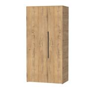 Miroytengo Armario Bruselas para Dormitorio con 2 Puertas Abatible en Color Roble Gold 100x200x57cm Light wood -