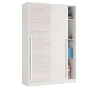 Miroytengo Armario Dormitorio Juvenil Elliot con Puertas Correderas Estilo Juvenil Color Blanco Artik y Blanco Velho 120x200 cm