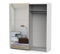 Miroytengo Armario Grande con Espejo Ghost Alto para Dormitorio Moderno en Color Blanco Mate 203x178 cm