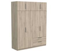 Miroytengo Armario Grande Dormitorio Ghost 8 Puertas y 2 Cajones Blanco Mate o Roble Kronberg o en Blanco y Roble 203x158x51 cm Kronberg oak 369.15