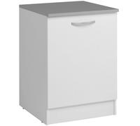 Miroytengo Armario inferior modular cocina 60 cm EKO 1 puerta módulo bajo color blanco mate almacenaje