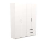 Miroytengo Armario Ghost Grande - 6 puertas y 2 cajones, Blanco Mate 203x119 cm