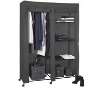 Miroytengo Armario Ropero De Tela Con Ruedas Color Gris 120x168 cm Grey -
