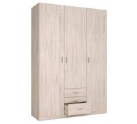 Miroytengo Armario ropero Roma 3 puertas 3 cajones dormitorio habitación color sahara moderno mueble 150x215 cm Light wood - 434.7