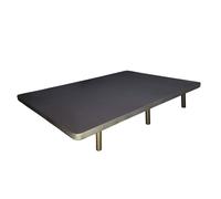 Miroytengo Base Tapizada 135x190 cm para Dormitorio 3D Estilo Contemporáneo en Color Gris Antracita con 5 Refuerzos Trasversales (CON 6 Patas)