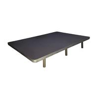 Miroytengo Base Tapizada 90x190 cm para Dormitorio 3D Estilo Contemporáneo en Color Gris Antracita con 5 Refuerzos Trasversales (con 6 Patas)