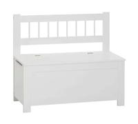 Miroytengo Baúl Dormitorio con Tapa Estilo Infantil Organizador de Juguetes en Color Blanco 34x64x75 cm