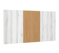 Miroytengo Cabecero De Cama Arles Blanco Albo y Roble Rayado 159 cm