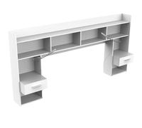 Miroytengo Cabecero de Cama con Mesita Chicago Blanco Habitación Matrimonio 222cm White