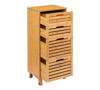 Miroytengo Cajonera Auxiliar 4 Cajones Sicela Marrón 40x98x30cm en Bambú, Diseño Moderno y Funcional, Almacenamiento Óptimo, para Cualquier Estancia