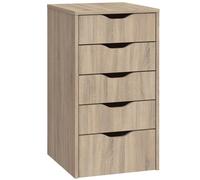 Miroytengo Cajonera Oficina Eko 5 Cajones Color Roble Cambrian 71X40X43 cm Light wood