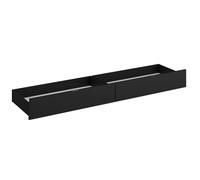 Miroytengo Cajones Inferiores para Cama John en color Blanco Shiny o Negro Stipple 190-200x22x50 cm Black stipple 190-200x22x50cm