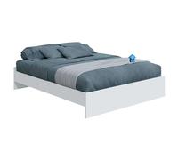Miroytengo Cama de Matrimonio Ethna 160x190 cm Dormitorio Estilo Moderno Color Blanco Artik 166x39x196 cm