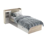 Miroytengo Cama Juvenil Life Con Cabecero Color Roble Kronberg Y Blanco 90x190-200 cm White/ wood - 90x190 cm
