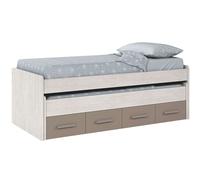 Miroytengo Cama Nido Infantil Juvenil con cajones Basalto y blanco alpes 198x69x96 cm Multicolor - 90x190cm