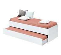 Miroytengo Cama Nido Juvenil Habitación Dormitorio Infantil Tibet Color Blanco o Roble Cambrian 90x190 cm