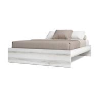 Miroytengo Cama para Dormitorio Habitación de Matrimonio Aro Estilo Contemporáneo en Color Blanco 150x190 cm White - 150x190cm